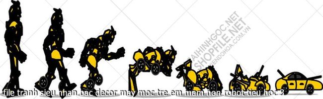 file tranh sieu nhan bac decor may moc tre em mam non robot tieu hoc 3